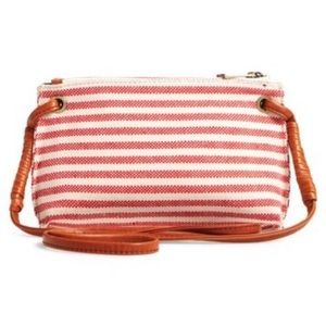 NWOT Sole Society Jax Red Stripe Crossbody Purse